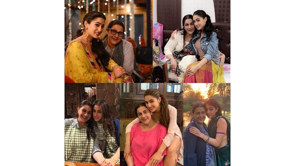 Sara Ali Khan shared a series of pictures with her mom, Amrita Singh on Mother's Day. Credit: Instagram/saraalikhan95