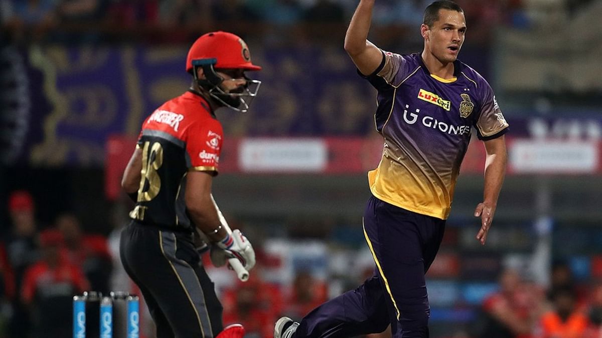 Virat Kohli fell on the very first ball nick to Nathan Coulter-Nile in 2017. Credit: KKR