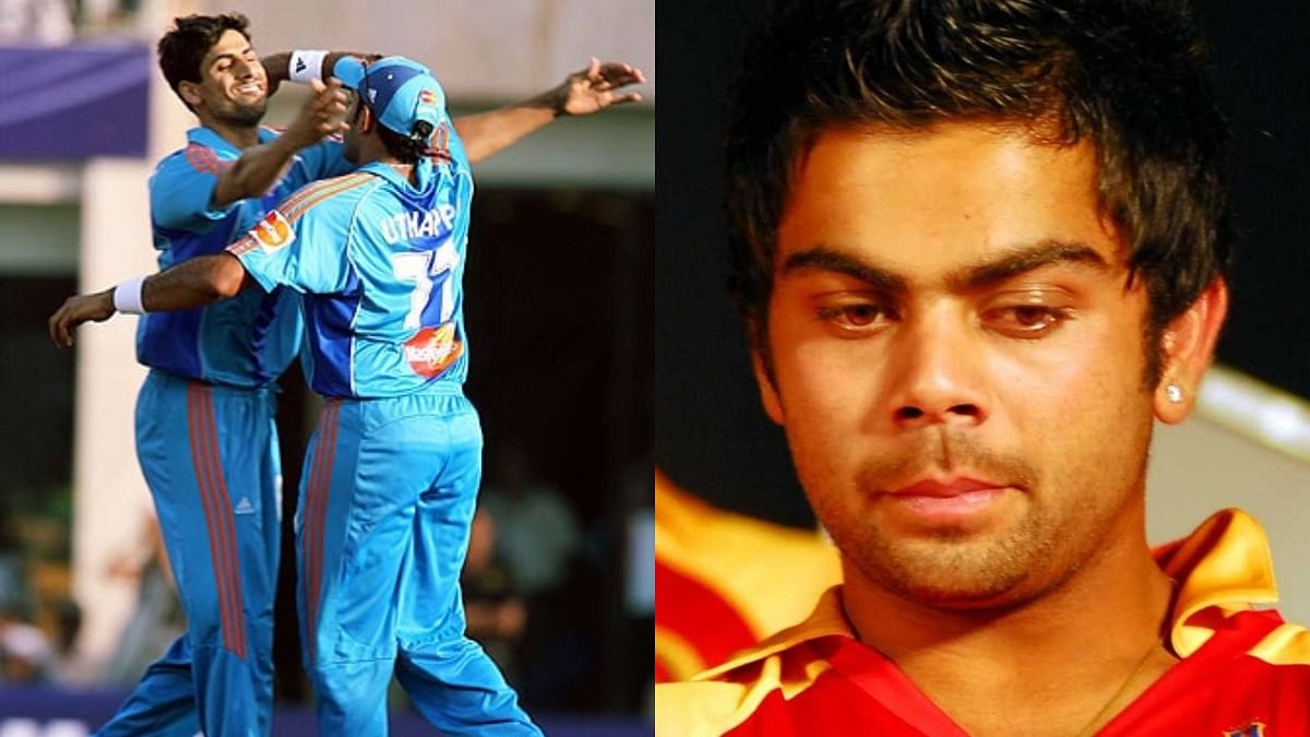 Virat Kohli was dismissed by pacer Ashish Nehra on a golden duck in 2008. It was the first time that the run-machine was out for a golden duck in his IPL career. Credit: Special Arrangement