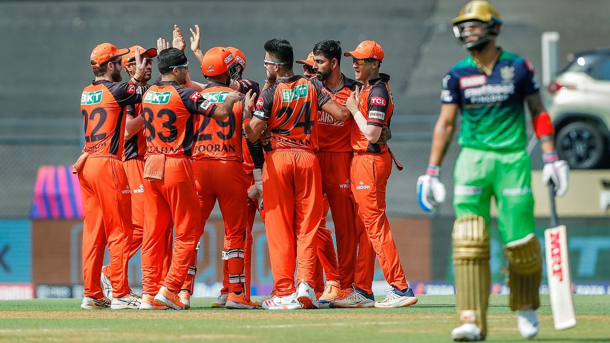 Virat Kohli was dismissed on a golden duck for the third time in the ongoing season of the Indian Premier League. Sunrisers Hyderabad (SRH) spinner Jagadeesha Suchith became the sixth bowler to dismiss Virat Kohli on a golden duck in the IPL history. Credit: PTI Photo