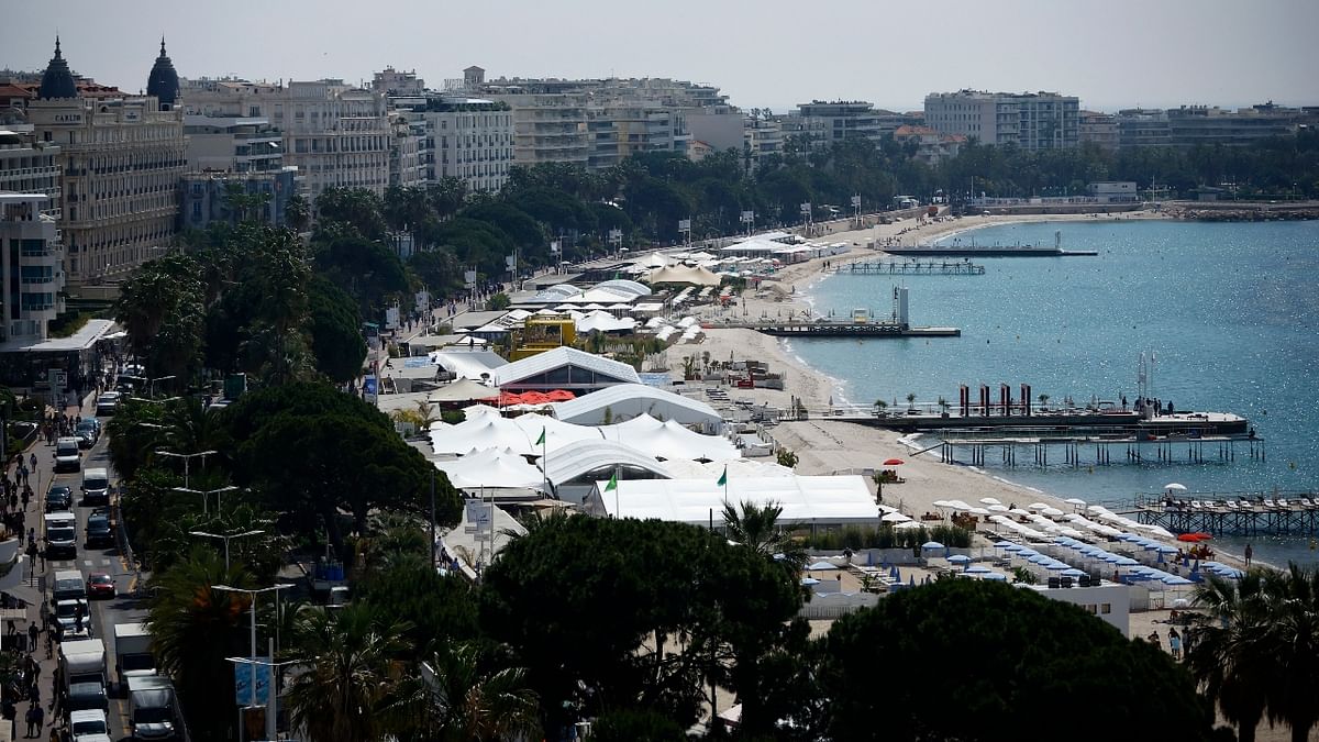 A general view shows the Croisette on the eve of the opening ceremony of the film festival. Credit: Reuters Photo