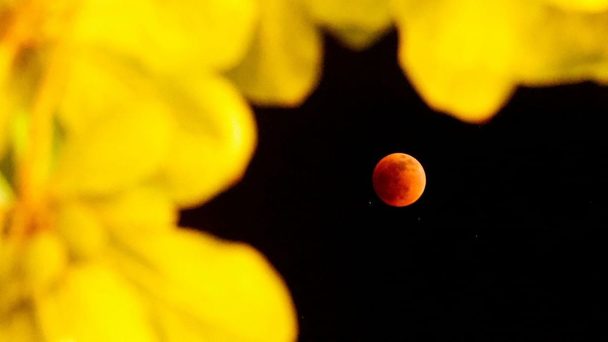 The moon is seen during a lunar eclipse in Tinum, Mexico. Credit: Reuters Photo