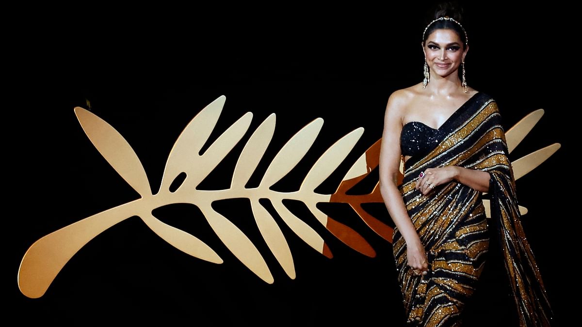 Deepika Padukone arrives on the stage at the opening ceremony of 75th Cannes Film Festival in France. Credit: Reuters Photo