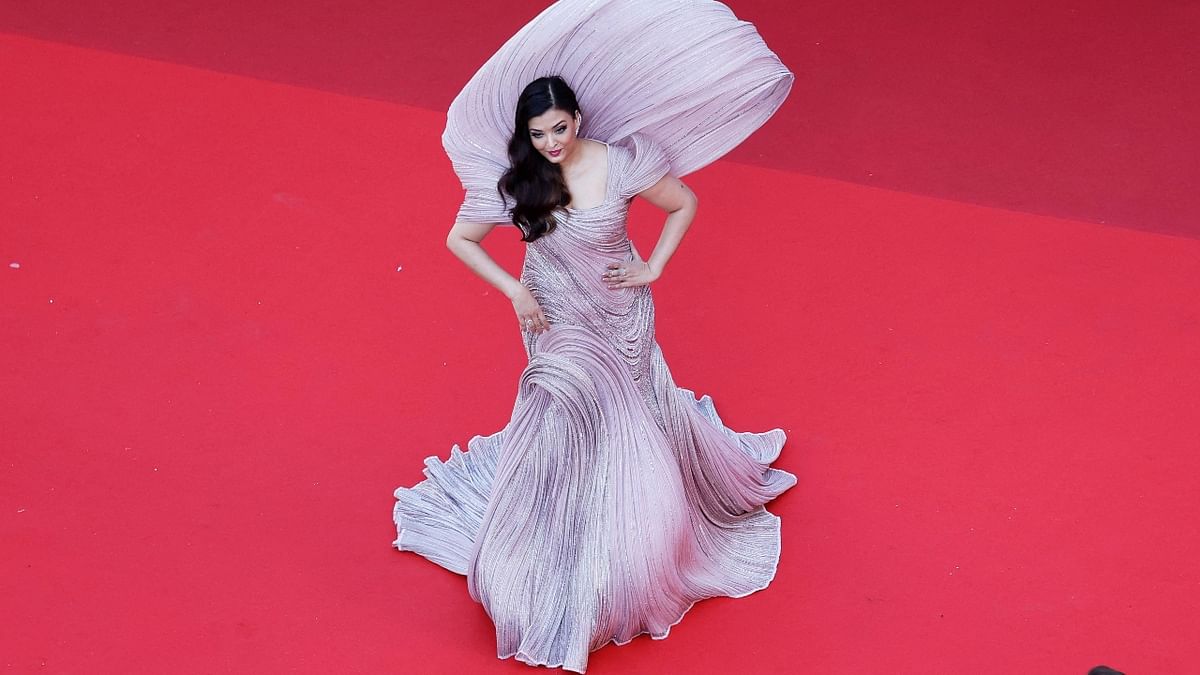 Aishwarya Rai Bachchan, one of the regular attendees at the Cannes Film Festival, turned heads at the ongoing 75th edition of the prestigious film fest as she walked the red carpet for the film 'Armageddon Time'. Credit: Reuters Photo