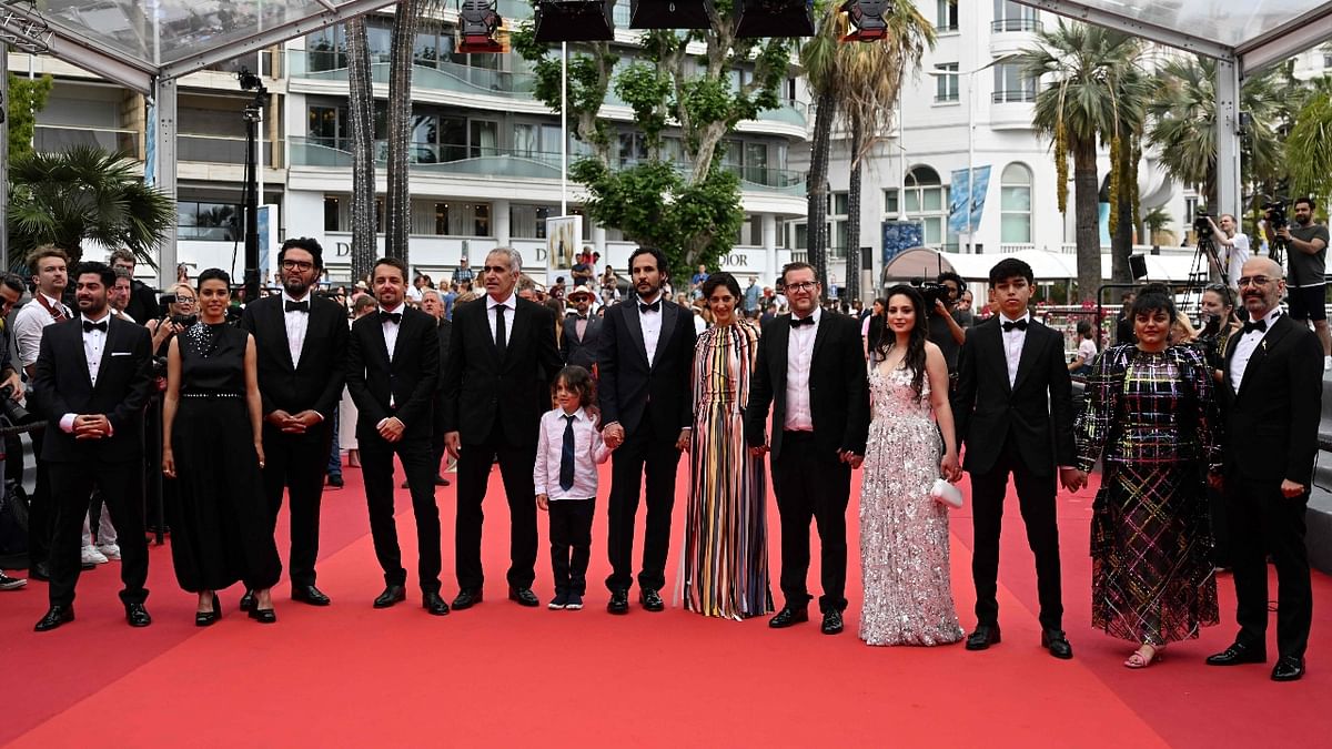 The ongoing 75th Cannes Film Festival witnessed yet another disruption as women protestors stormed the red carpet of the 'Holy Spider' screening, only two days after a naked woman demonstrated against violence towards women in Ukraine. Credit: AFP Photo