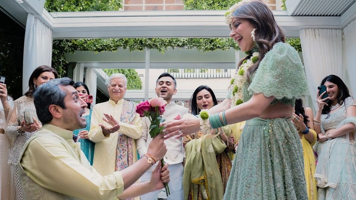 Earlier, Kanika's pre-wedding festivities went viral on social media. This is the second marriage for the singer. She was previously married to businessman Raj Chandok. Credit: Instagram/kanik4kapoor