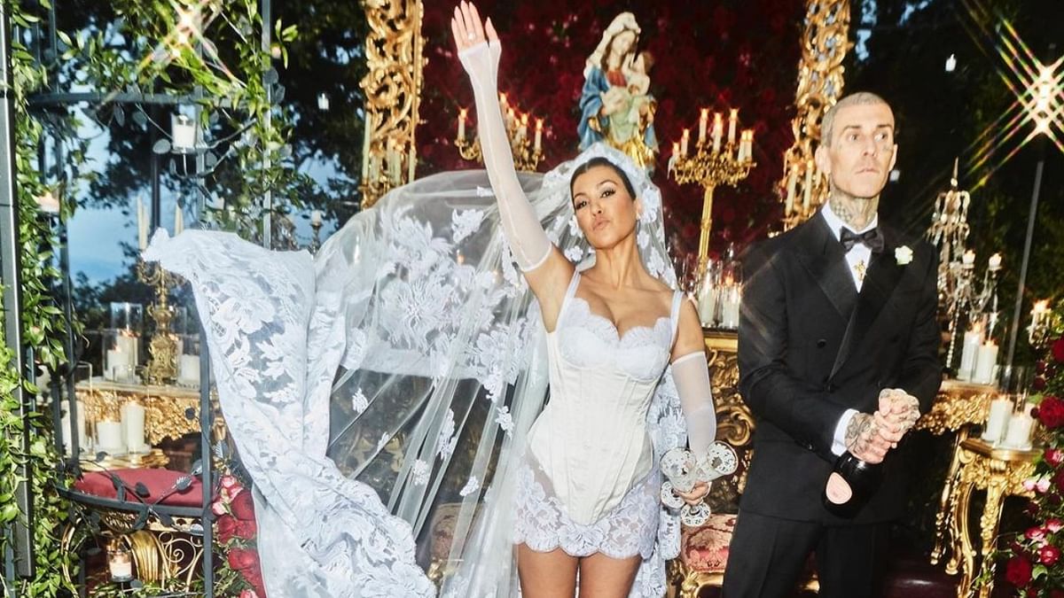 Travis Barker and Kourtney Kardashian got engaged in October 2021 and previously exchanged vows in April 2022. Credit: Instagram/kourtneykardash