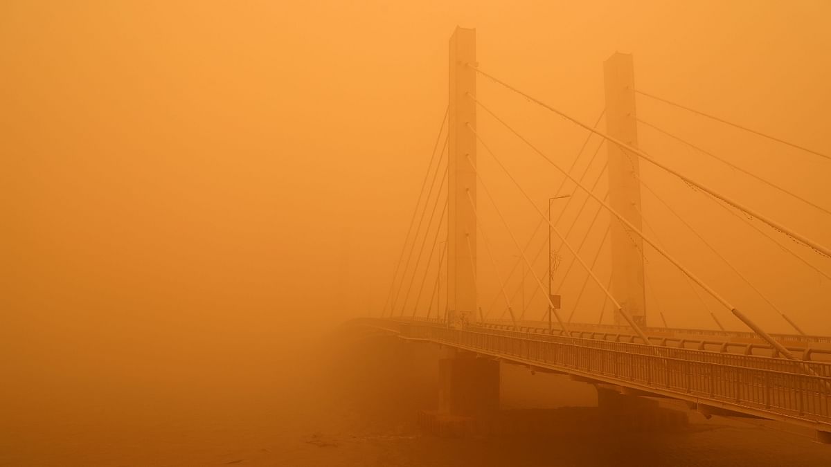 Severe sandstorms have also blanketed parts of Iran, Kuwait and Saudi Arabia this month. For the second time this month, Kuwait International Airport suspended all flights Monday because of the dust. Video showed largely empty streets with poor visibility. Credit: AFP Photo