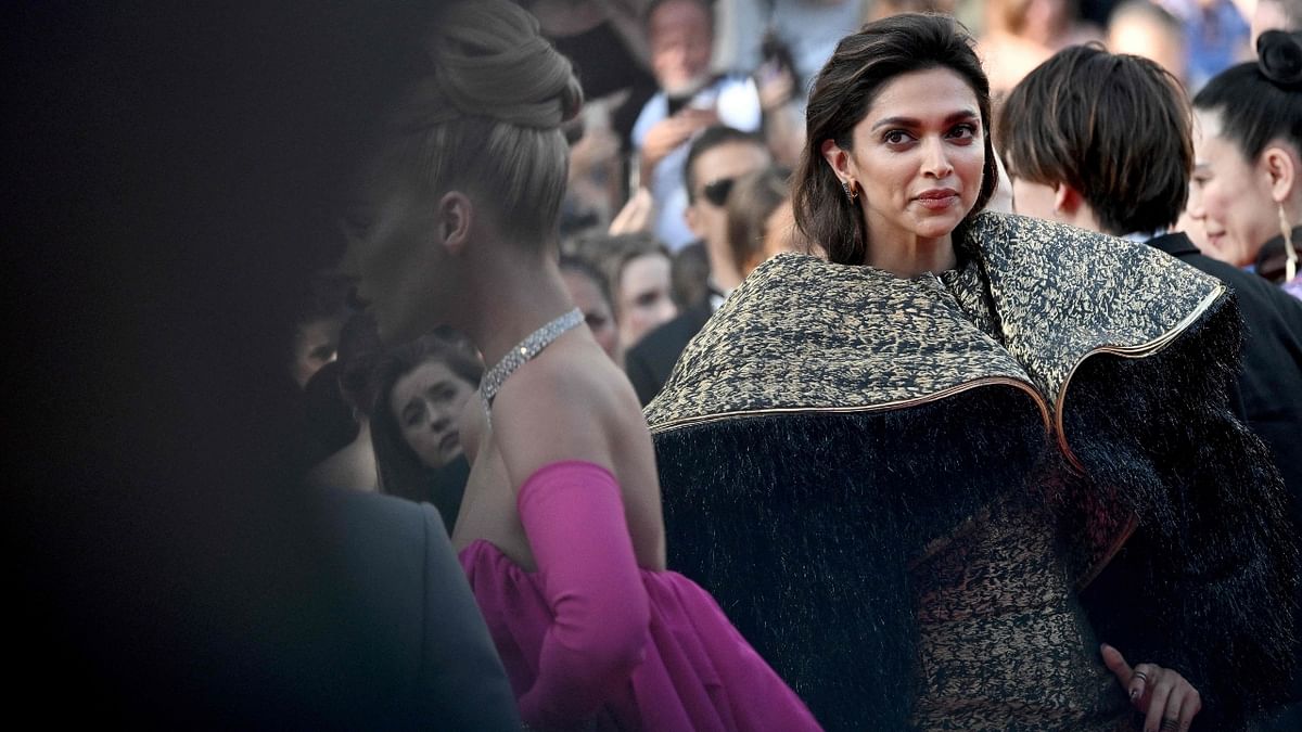 Actress and jury member of the Official Selection, Deepika Padukone arrives for the screening of the film 'Elvis' during the 75th edition of the Cannes Film Festival in Cannes. Credit: AFP Photo