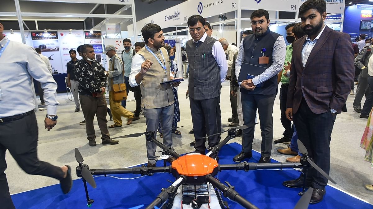 Union Health Minister Mansukh Mandaviya graced the exhibition on its inaugural day. Credit: PTI Photo