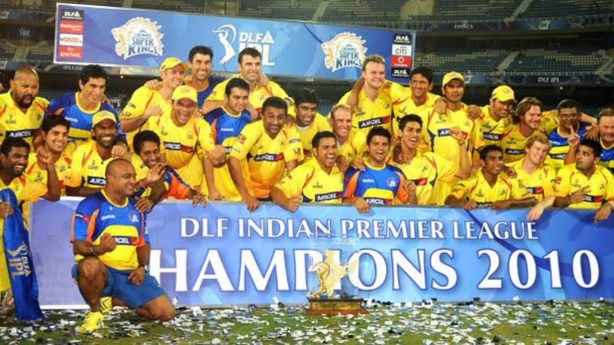 In 2010, Chennai Super Kings clinched their maiden trophy by defeating Mumbai Indians by 22 runs in Mumbai. Credit: BCCI