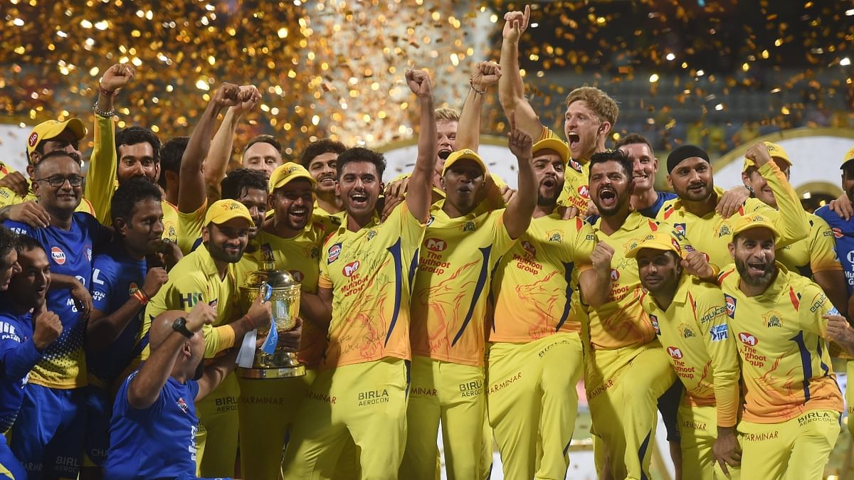 Chennai Super Kings emerged as champions in 2018 as they clinched the title by defeating Sunrisers Hyderabad. Credit: PTI Photo