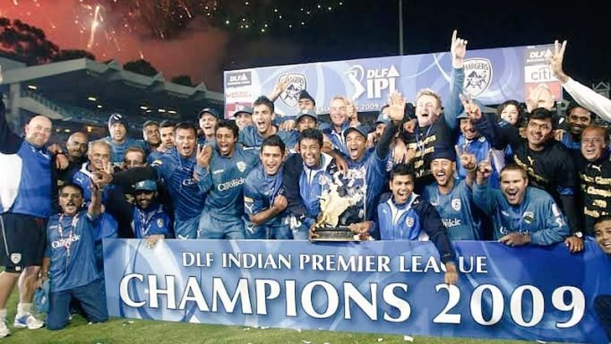 Deccan Chargers led by Adam Gilchrist won the second edition of the Indian Premier League. Credit: BCCI