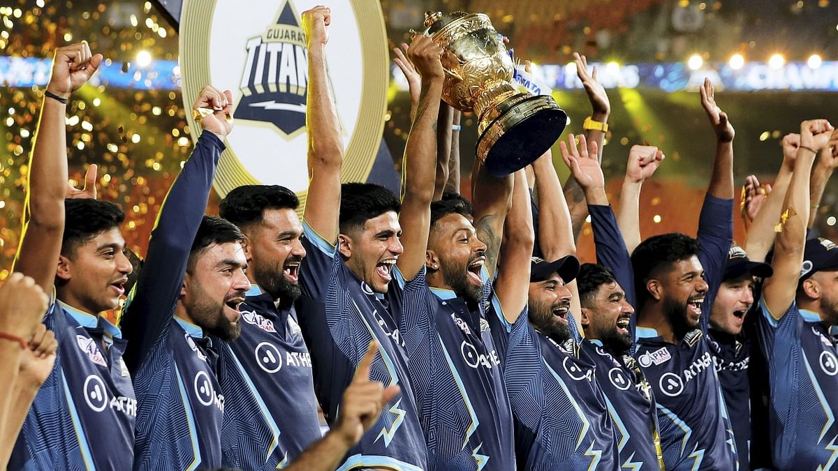Hardik Pandya-led Gujarat Titans from the front and impressed all with his all-round performance that powered his team to win the IPL title. Credit: PTI Photo