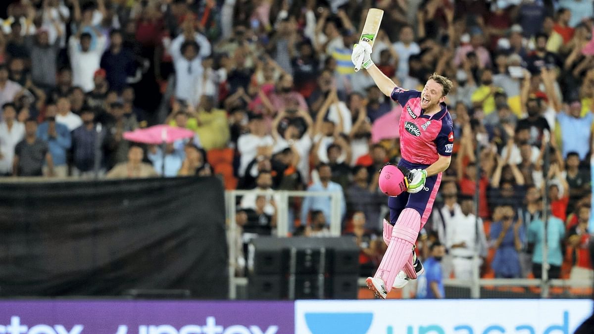 Jos Buttler was adjudged the tournament's Most Valuable Player for his tally of 863 runs from 17 matches, including a record-equalling four centuries. Credit: PTI Photo