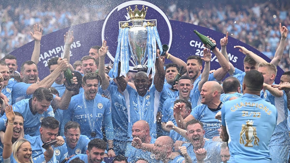 Manchester City ranks second on the list with 6 premier league titles to their name. The current champions have won four of the last five Premier League titles. Credit: AFP Photo