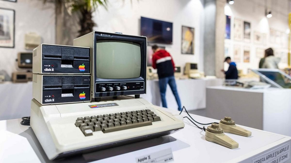 An Apple II computer is on display at the newly opened Apple Museum in Warsaw, Poland. Credit: AFP Photo