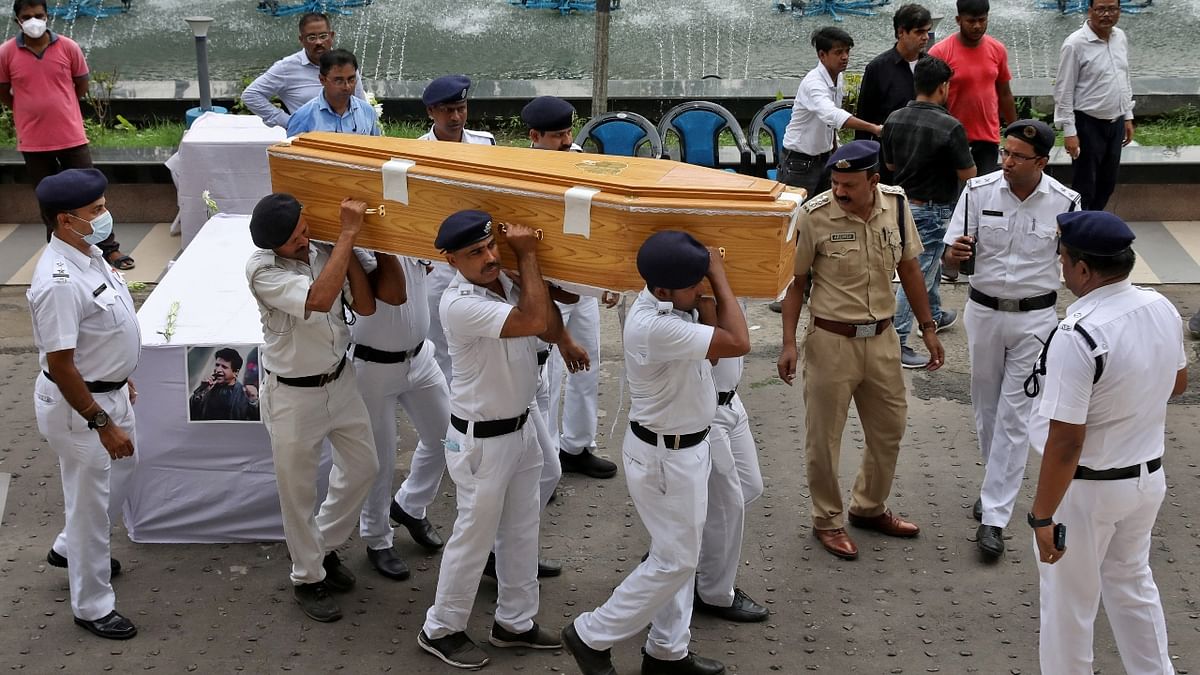 West Bengal bid an emotional farewell to ace singer Krishnakumar Kunnath, popularly known as KK, who died in Kolkata on June 2 after a stage performance. Credit: Reuters Photo