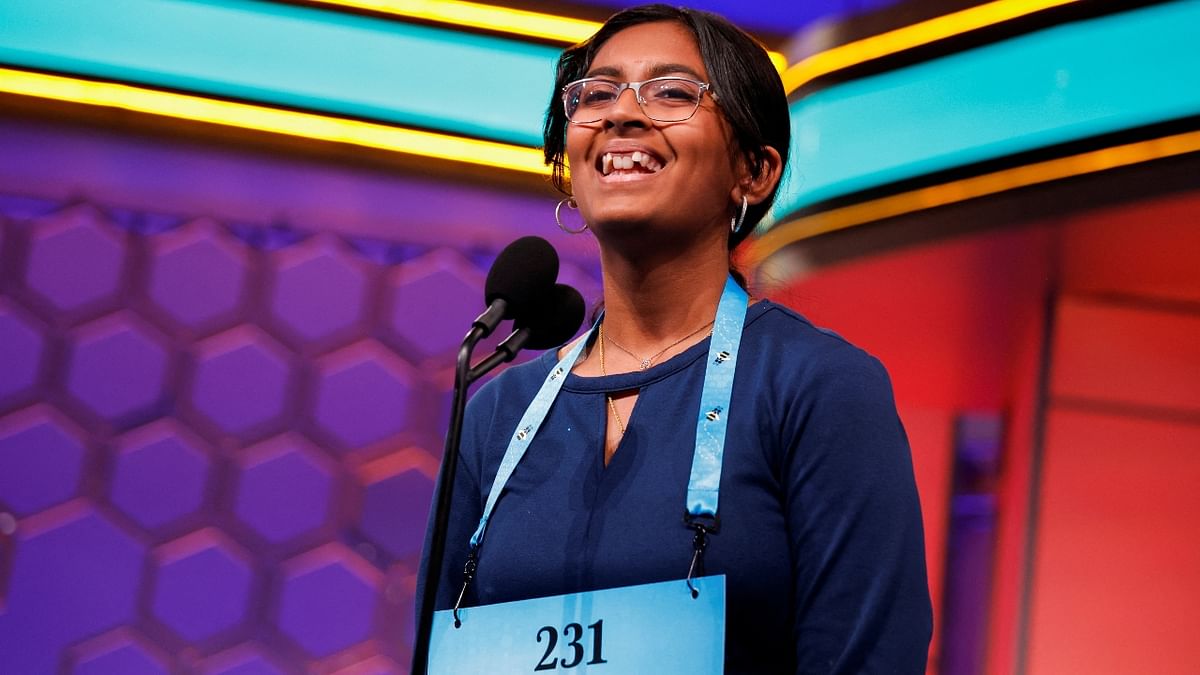 Not many know that Harini Logan was once eliminated from the Scripps National Spelling Bee. Credit: Reuters Photo