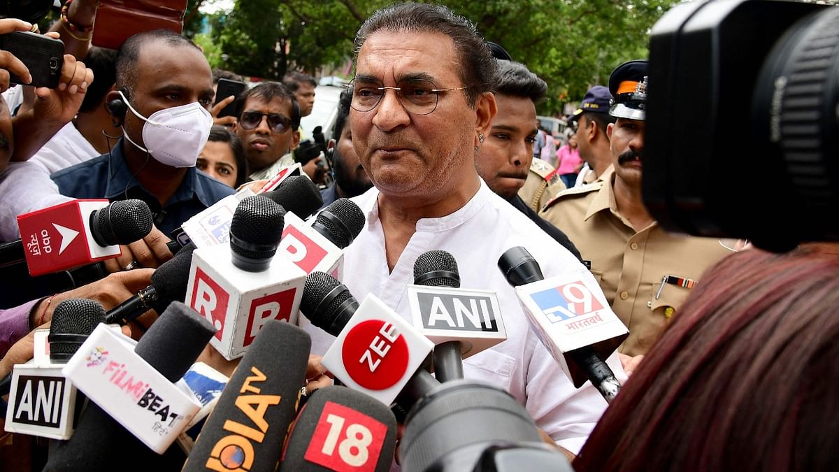 Singer Abhijeet Bhattacharya interacts with media after paying his last respects to KK in Mumbai. Credit: AFP Photo