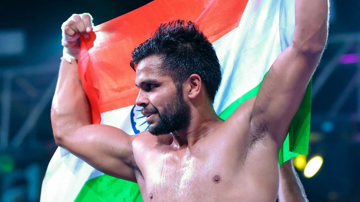 Chandigarh's star boxer Sagar will fight in 92+ kg heavyweight and super heavyweight categories. Credit: Twitter/@sagarnarwat_