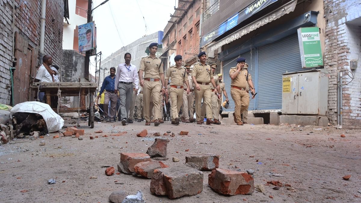 At least 40 people, including 20 police personnel, were injured during the clashes, the police said. Credit: PTI Photo