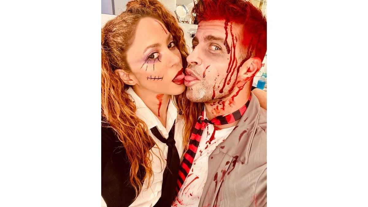 Pictures of Shakira and Pique celebrating Halloween in 2021 went viral online. Credit: Instagram/shakira