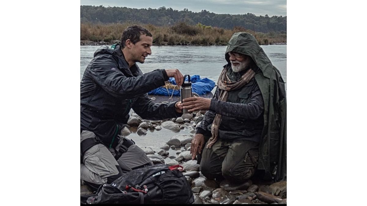 In 2019, Prime Minister Narendra Modi featured in an episode of 'Man vs Wild with Bear Grylls'. Credit: Instagram/beargrylls