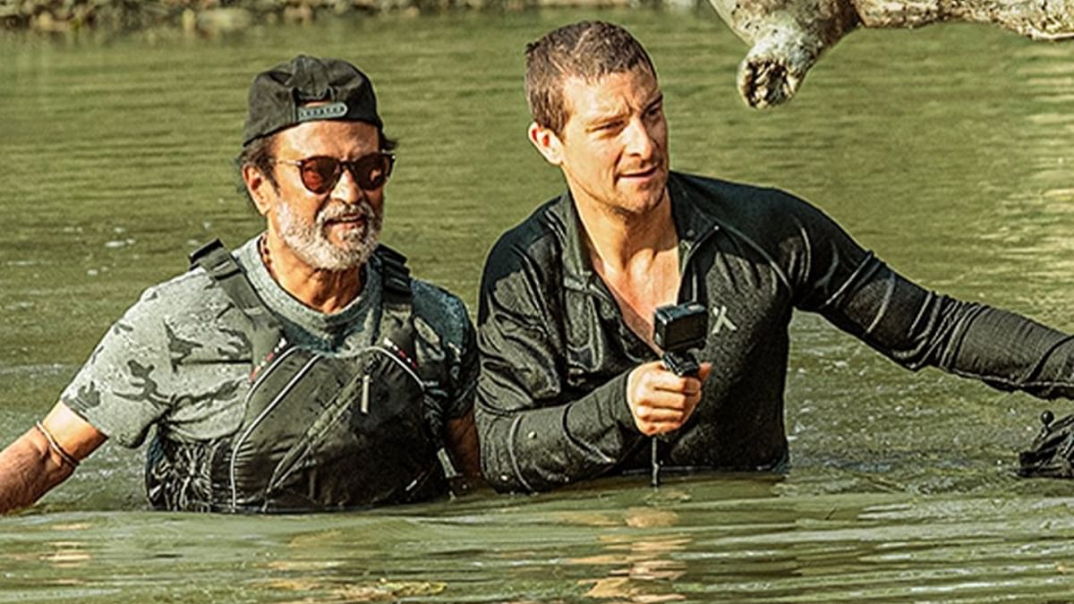 Superstar Rajinikanth made his TV debut with 'Into The Wild with Bear Grylls' in 2020. Rajini went on an adventurous journey through the Bandipur Tiger Reserve in Karnataka. Credit: Instagram/beargrylls