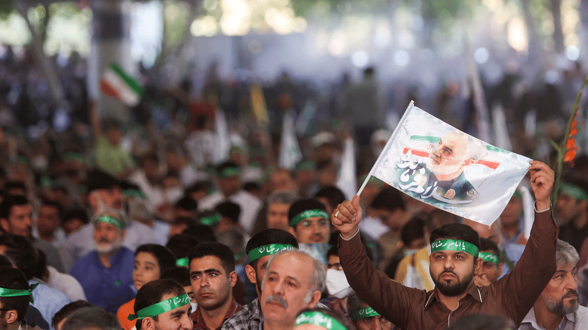 Demonstrators gather in Iran's Tehran to protest remarks made by Sharma against Prophet Mohammed. Credit: Reuters Photo