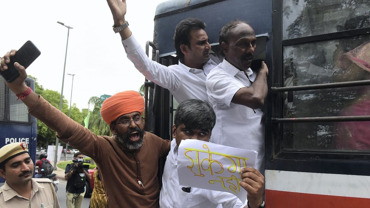 Congress workers detained amid protests against ED summons to Rahul Gandhi