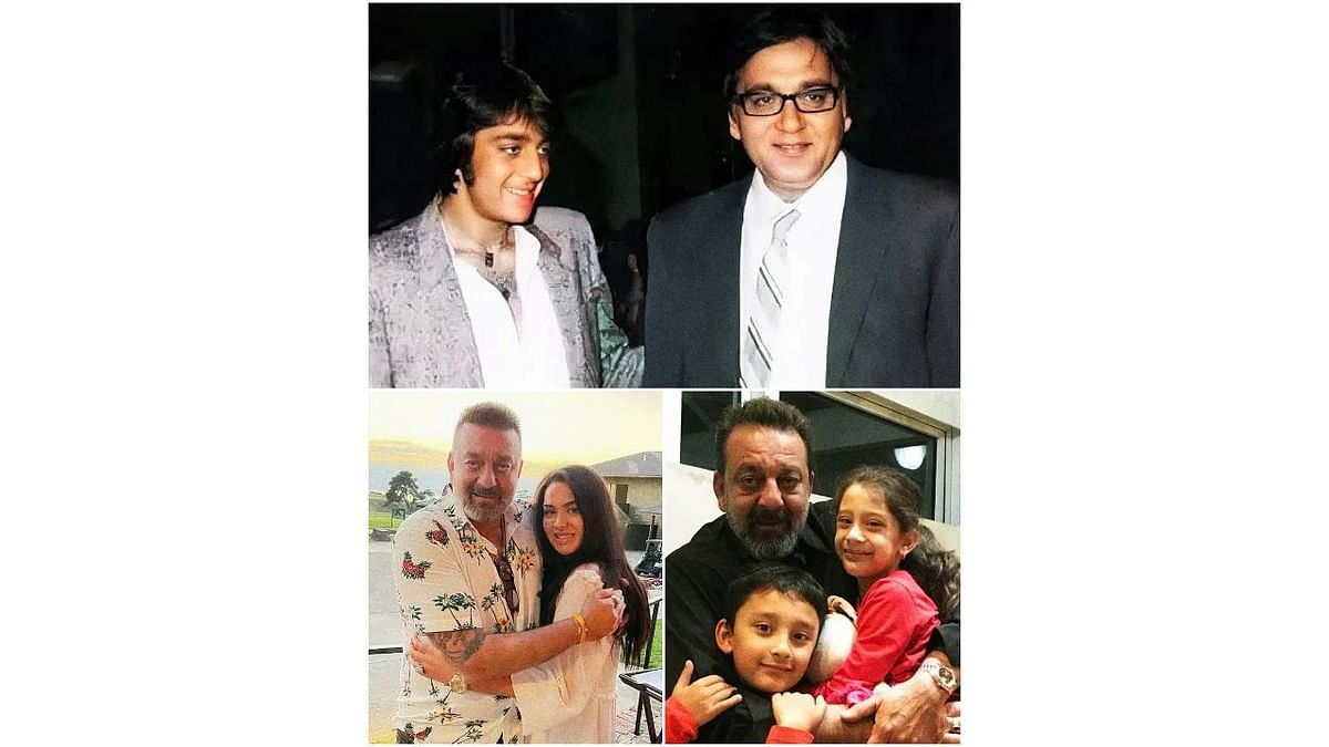 On Father's Day, Sanjay Dutt posted pictures with his father and with his children, along with a heartfelt note. Credit: Instagram/@duttsanjay