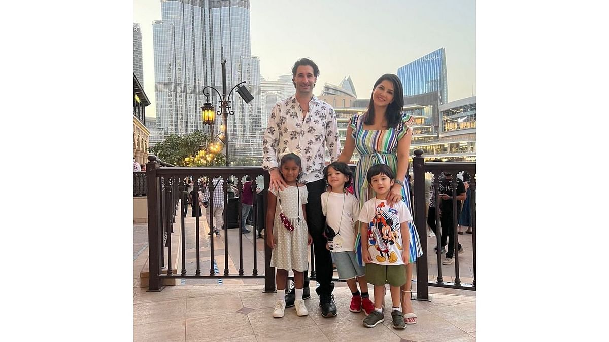 Sunny Leone shared a heartwarming Father's Day post on social media, spending an 'amazing day' with her husband Daniel Weber and three kids in Dubai. Credit: Instagram/@sunnyleone