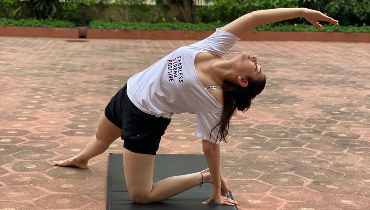 Tamannaah is one of the fittest actors in showbiz who loves to do yoga. Credit: Instagram/tamannaahspeaks