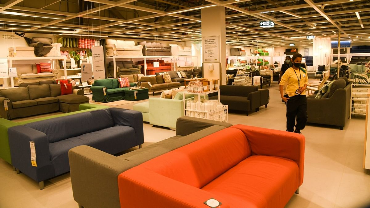 Spread over 12.2 acres, the 4,60,000 sq ft IKEA Nagasandra store will feature more than 7,000 well-designed home furnishing products along with 65-plus room sets. Credit: DH Photo/BH Shivakumar