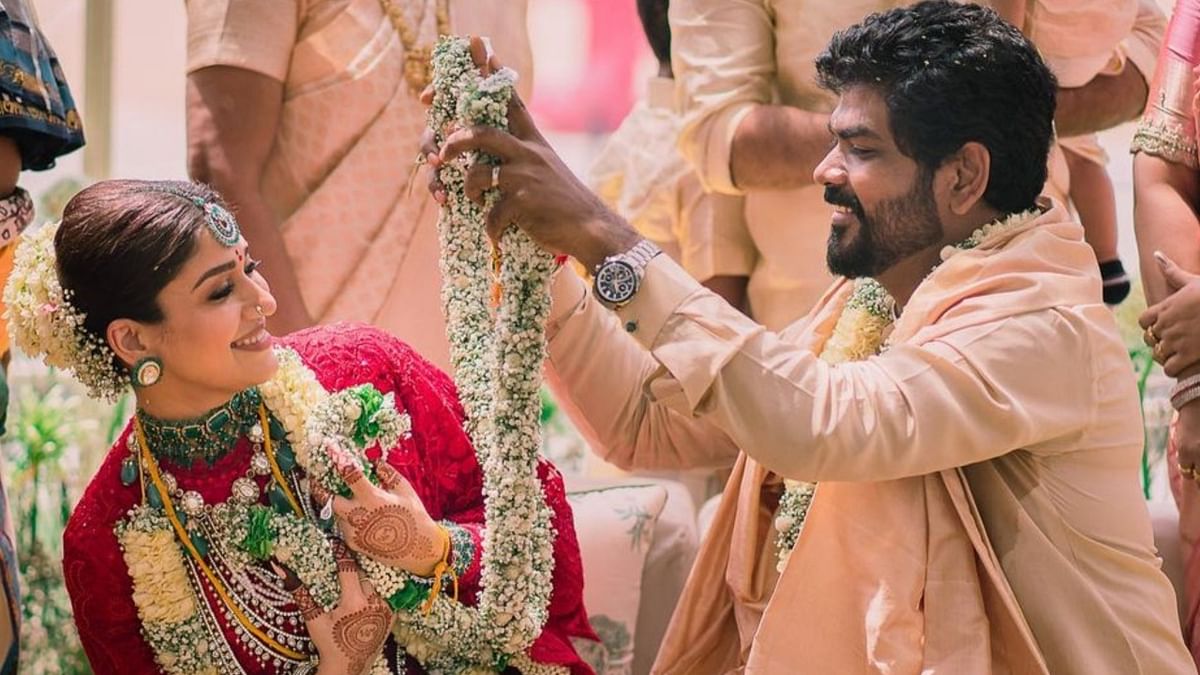 Tamil film director-producer Vignesh Shivan married actor Nayanthara in a gala ceremony in Mahabalipuram on June 9, 2022. Credit: Instagram/wikkiofficial
