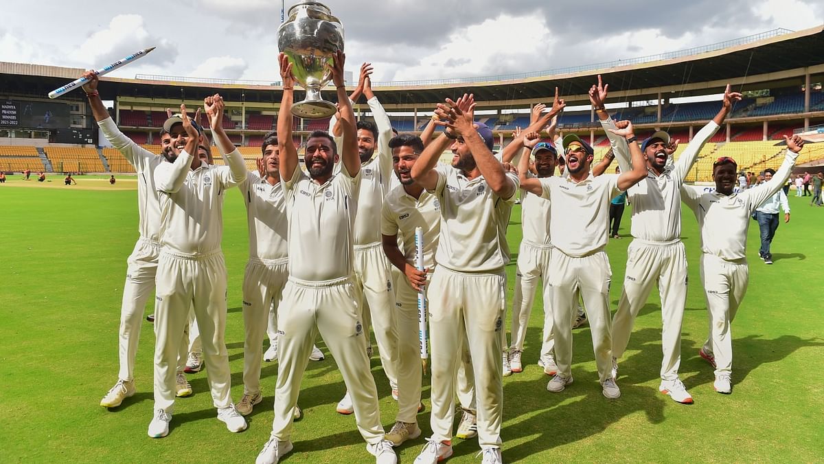 Madhya Pradesh crushed the favourites Mumbai by six wickets in a one-sided Ranji Trophy final on June 26 to lift their maiden trophy. Credit: PTI Photo