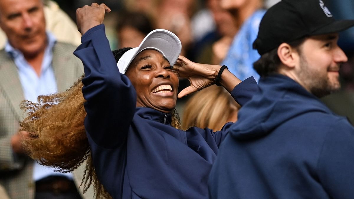She had her sister, Venus, cheering for her from the guest box at the Centre Court. Credit: AFP Photo
