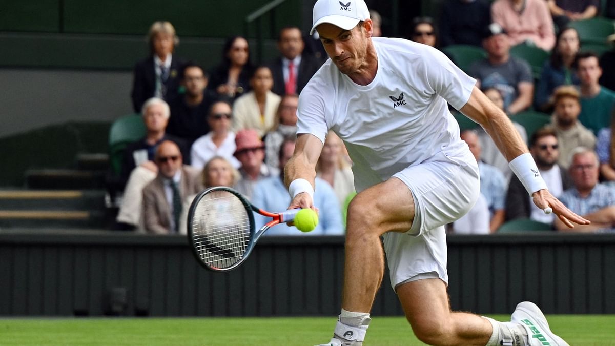 Despite abdominal issues in the buildup to Wimbledon, Murray had no physical issues on the court and briefly flashed the sort of form that twice led him to titles on the London lawns. Credit: AFP Photo