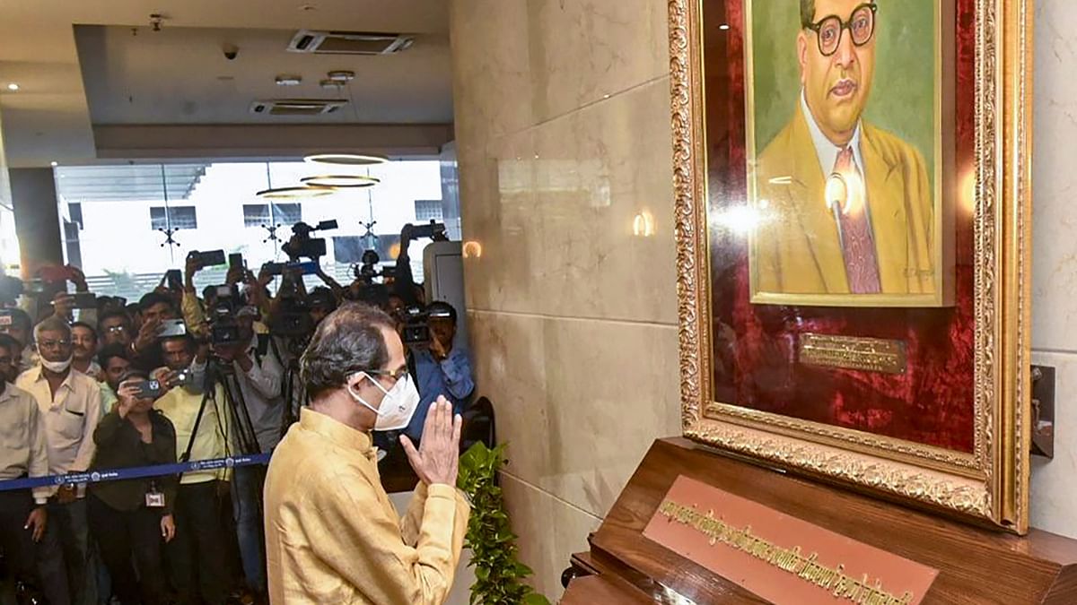 Thackeray also paid tributes to B R Ambedkar. Credit: DGPR