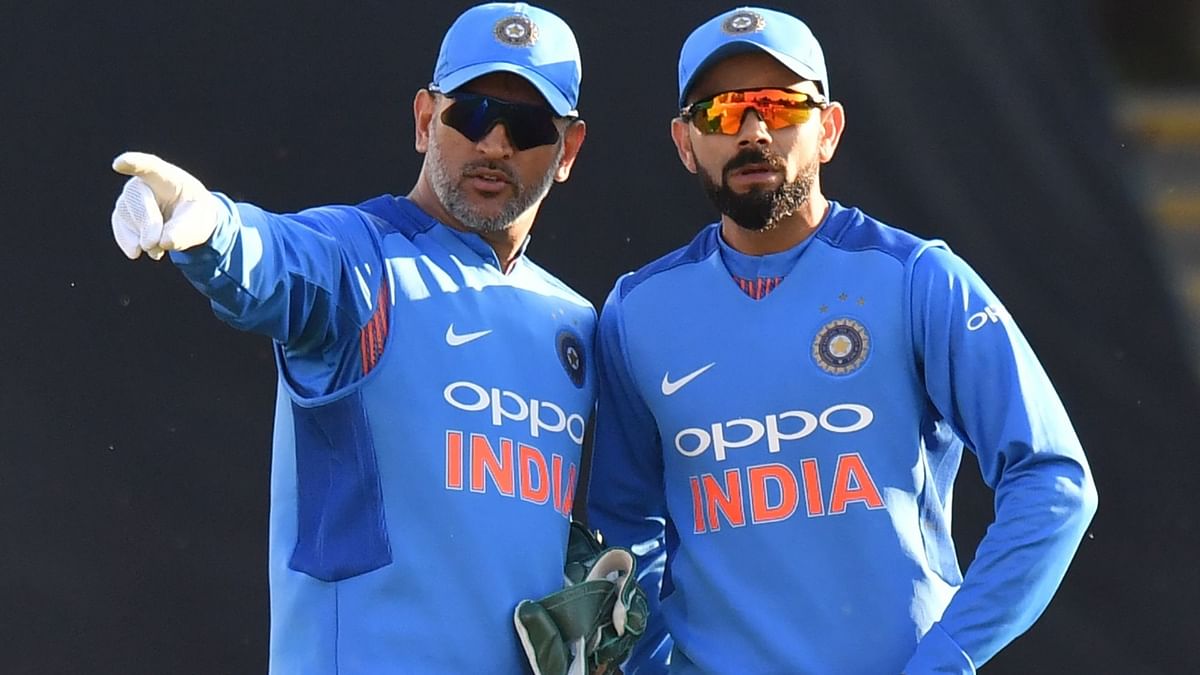 Dhoni stepped down from the limited-overs captaincy in 2017 on the pretext of preparing Kohli as a leader but continued to play a big part in the team's decision-making process. Credit: AFP File Photo