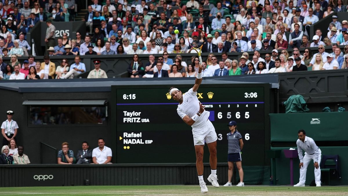 From the stands, his father and other members of his family motioned for him to stop playing rather than risk further injury, but Nadal ignored their pleas and pulled off one of the more remarkable comeback wins of a career that has seen many of them. Credit: AFP Photo