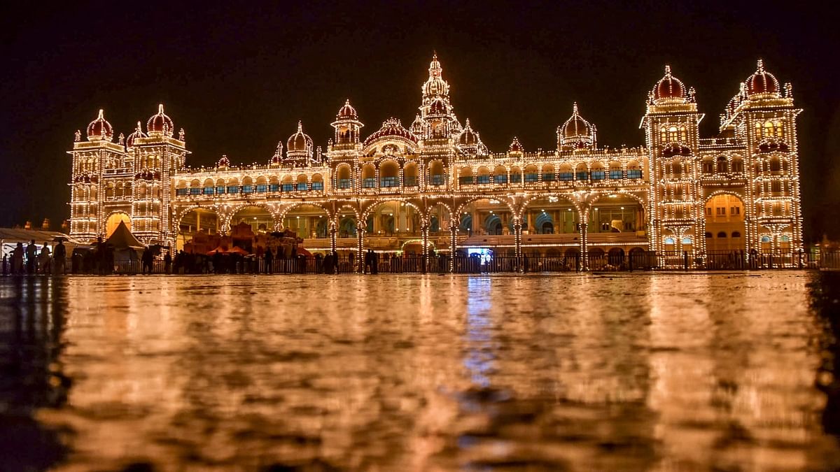 Karnataka’s Mysore Palace is the second most-visited place in India after the Taj Mahal, one of the new Seven Wonders of the World. Credit: DH Photo