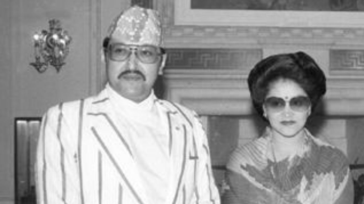 Nepal's King Birendra was killed when his son, Dipendra, opened fire on his family in the royal palace on June 1, 2001. The dead include Queen Aiswarya, a prince and five others. Officials said the shooting followed a dispute over the prince's marriage. Credit: Twitter/ConstantinoX