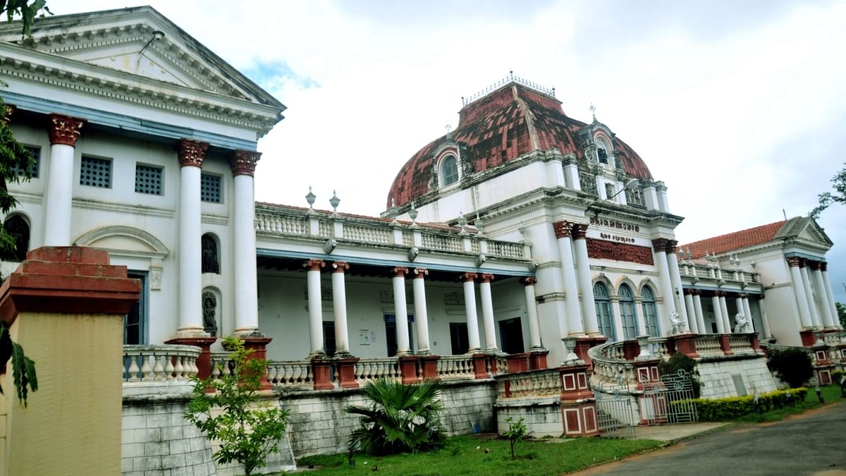 Earlier known as the Oriental Library, the Oriental Research Institute (ORI) in Karnataka displays a large number of manuscripts in various languages including the oldest surviving manuscript written by Chanakya aka Kautilya. Credit: DH Photo