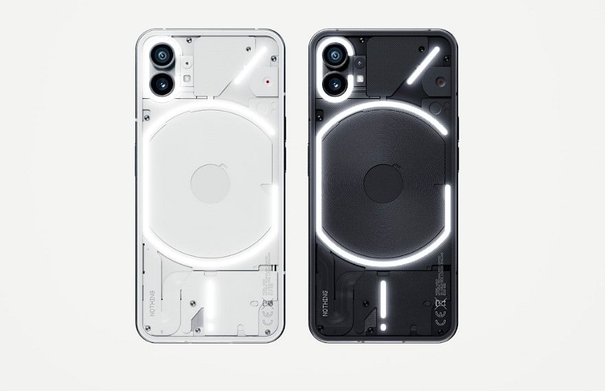 Nothing Phone(1) comes in black and white colours. Credit: Nothing