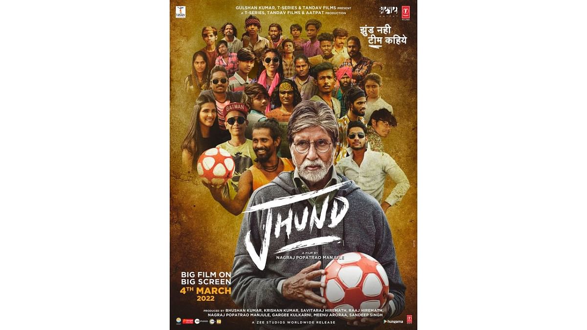 Amitabh Bachchan-starrer 'Jhund' got a score of 7.4 and ranked seventh on the list. Credit: Special Arrangement