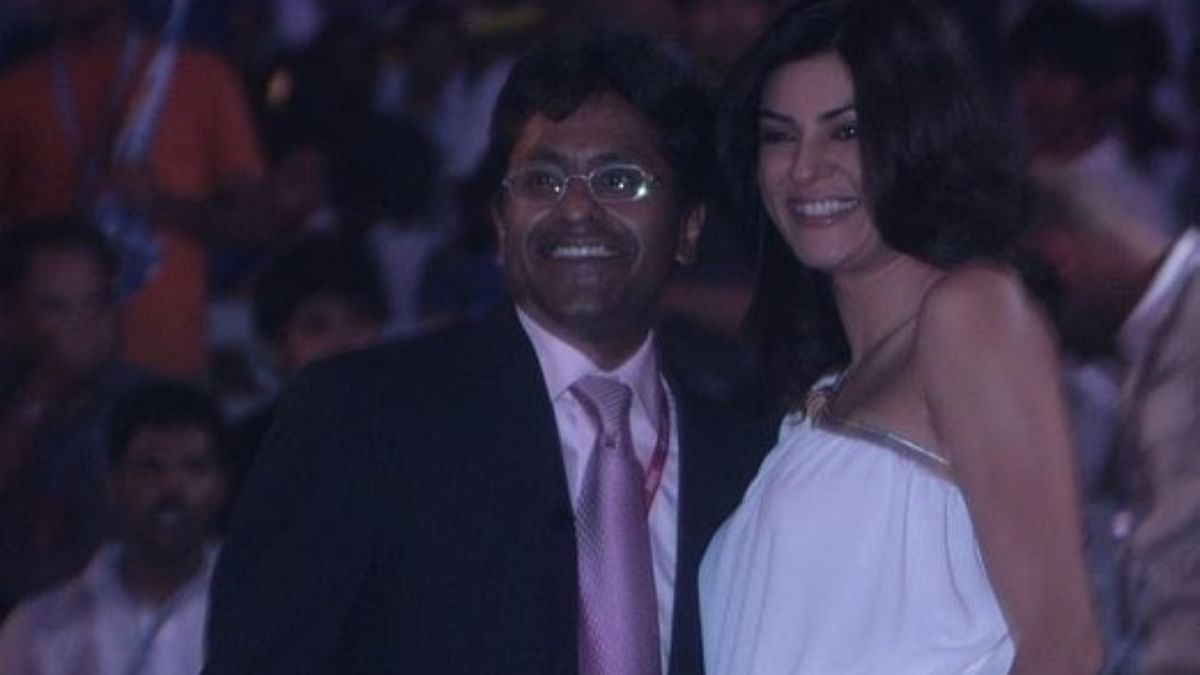 Here is a picture of Lalit Modi and Sushmita Sen enjoying an IPL match. Credit: Instagram/lalitkmodi