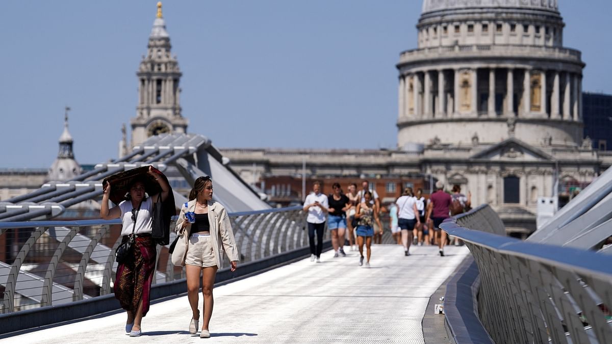 In Britain, forecasters said the current national record of 38.7 degrees Celsius (102 degrees Fahrenheit) could be broken and 40C breached for the first time, with experts blaming climate change and predicting more frequent extreme weather to come. Credit: Reuters Photo