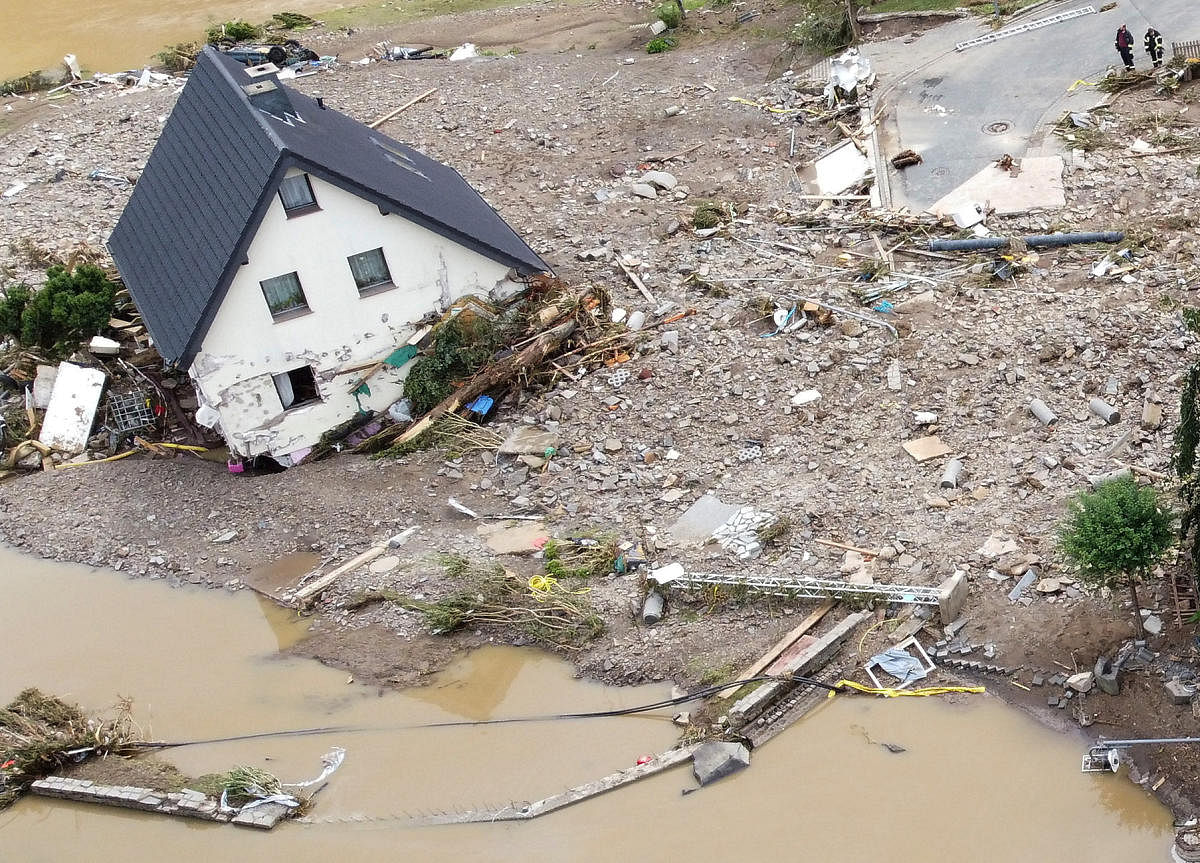A general view of flood-affected area following heavy rainfalls in Schuld, Germany. Credit: Reuters Photo
